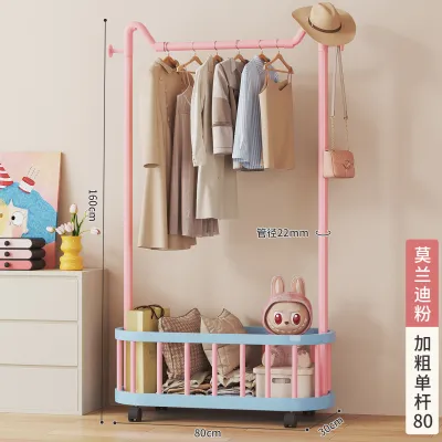 yousyalife | INS Style Floor Clothes Rack Portable Home Clothes Storage