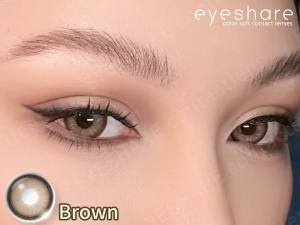 2 piece EyeShare ASURA Seri Brown Green color softlens 00 tanpa gelar 14.2 MM Suitable for Riasan mata eyes big eyes 1 Yearly Used