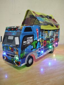 truk oleng miniatur full sepek lampu dan terpal