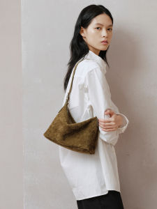 Avalea Wili Underarm Box Bag Womens Crossbody Bag French Style Suede Woven Bag New 2025 C427 Soft Dumpling Shape Shoulder Bag