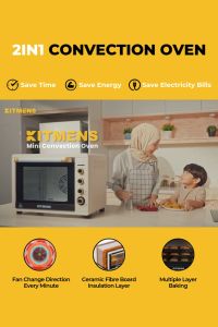 KITMENS KM-CO50 Convection Oven 50L Electric Oven Digital Fan Oven Toaster Oven Conventional Elektrik Oven Ketuhar 烤箱