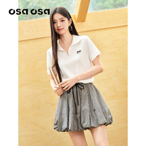 OSA | Pima Cotton Embroidery Collar Short Sleeve T-Shirt Cooling