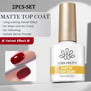 BORN PRETTY | BORN PRETTY 10ML Matte Top Coat Powder-Resist Soak Off Gel Nail Polish Semi Permanent Matte Varnish Anti-stick Powder Manicure