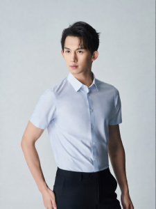 Summer Business Casual Blue Shirt