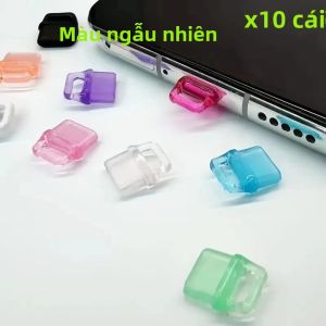 Bộ 10 Nút Chống Bụi Silicon Cho Thiết Bị USB-C Nắp Bảo Vệ Cổng Type-C Phổ Thông Chống Nước Nắp Bảo Vệ Cổng Sạc Màu Sắc Ngẫu Nhiên
