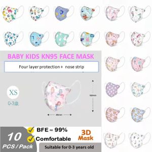 KN95 Baby Children Kids Cartoon 3D Face Mask 0-3 years old Baby Kids 4 Layer Disposable Face Mask