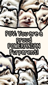 WHITE POMERANIAN DOG PEEKER STICKERS (WATEPROOF AND SCRATCH PROOF VINYL LAMINATED STICKER) FURPARENT FURBABY GIFT IDEA