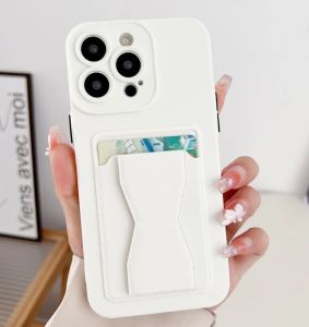 💗เทรนด์การ์ดสล็อตอินเทอร์เน็ตคนดัง + มีในสต็อก + กระเป๋าสตางค์หรูหรากระเป๋าใส่ของสำหรับ iPhone 15 14 13 12 11 Pro Max XS X XR 7 8 6 S Plus เคสแบบนิ่มพับเป็นขาตั้งขนาดเล็กสำหรับ SE3