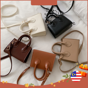Korean Style Sling Bag for Women - Fashion PU Leather Crossbody & Shoulder Bag | Beg Tangan Wanita | Mini Retro Handbag for Dating/Travel