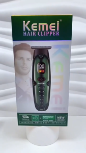 Hair Trimmer Gantung Kemei Km-2259 Hijau Army LED Display