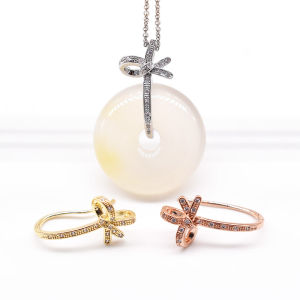 925 Half Silver Leather Rope Connection Small Safe Buckle Pendant DIY Jade Beeswax Crystal Amber Emerald Pendant Clip-Clasp