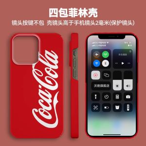 Simple Creative Coca-Cola Style Phone Case Anti-Fall Protection for  14Promax Huawei Mate50 Vivo Xiaomi Compatible