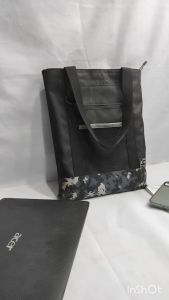 Dely Tas Totebag Pria Kasual Bahan Polyester Waterproof Polos