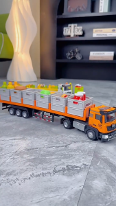 🚛 รถบรรทุกตู้คอนเทนเนอร์เด็ก รถของเล่น รถบรรทุกขนส่งปลีก ขยายขนาด 42 ซม. พร้อมเสียงและแสง 🔊💡