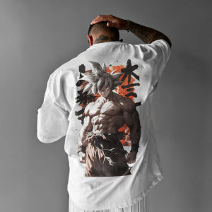 Dragon Ball Goku Printed Cotton Short-sleeved American Mens And Womens Summer Breathable Sports Loose Round-neck T-shirts Ins
