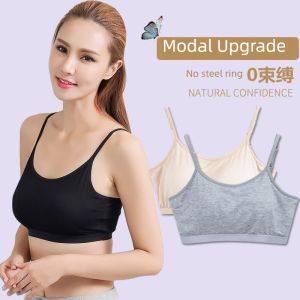 Modal One-Piece Sports Bra Tank Top with Chest Pad Yoga Strapless Bra Vest Comfortable Wireless Sports Bra for Women