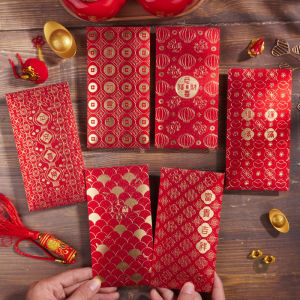 2026 Year of the Horse Hong Bao Red Envelope Vintage Style Matte Gold Stamping Chinese New Year Celebration High End Gift