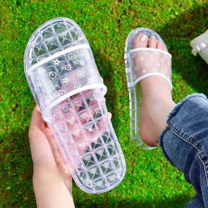 Dép Nữ Mùa Hè Mới Crystal Jelly Dép Chống Trượt Chống Thấm Nước Trong Suốt Dép Đi Trong Nhà Dép Đi Trong Nhà