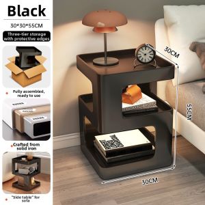 OYIla | Creative Minimalist Modern Black Iron Bedside Shelf