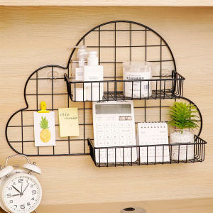ชั้นวางติดผนัง ที่วางของตกแต่งผนัง DIY ชั้นวางตกแต่งห้อง ชั้นวางเก็บของ รูปร่างเมฆ