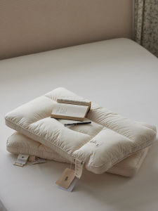 หมอนคู่แบบธรรมชาติ ผ้าฝ้ายแท้ เหมาะสำหรับทั้งชายและหญิง รองคervical ระดับความหนาแน่น หมอนแบบทรงสี่เหลี่ยม ฟองน้ำโพลีเอสเตอร์