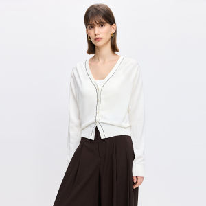 Lily | Spring New Arrival V-Neck Tencel Wool Blend Cardigan