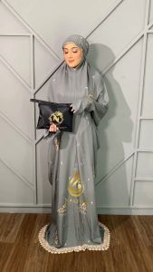 NAFHA - Mukena Terusan Dewasa Bordir Sanela Love Nafha