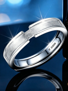 East Beauty | Propose & Wedding Use Minimalist Design 999 Pure Silver Ring