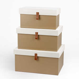 Modern Leather Stylish Decorative Closet Storage Box