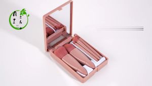 【COD】DW 5in1 Makeup Brush Set W/ Mirror Kit Make Up Tools