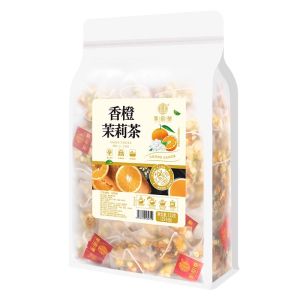 【🇸🇬 Local Seller】5gx 25sachets Orange Jasmine Tea 香橙茉莉茶Chinese Scented Tea Herbal Tea Fruits Tea Beauty and detoxify decrease spots delay skin aging relieve stress.