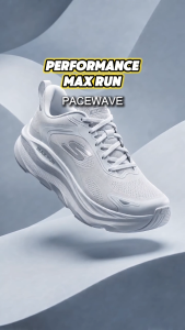 Skechers Men Performance Max Run Pacewave Shoes - 221002-WHT Air-Cooled Goga Mat Kasut Sneaker Lelaki SALE