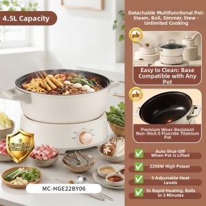 Midea | Multi-Function Electric Hot Pot Detachable Design Large Capacity