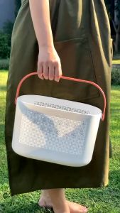 KERANJANG ESTETIK MULTIFUNGSI/Aesthetic Multipurpose Basket / Tempat Penyimpanan Barang Belanja Sayur Bunga / Bathroom Storage / Rumah Minimalis / Perlengkapan Rumah Tangga