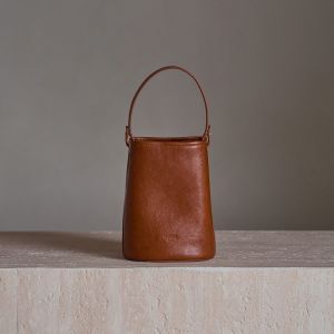 Genuine Full Grain Leather Bucket Bag New