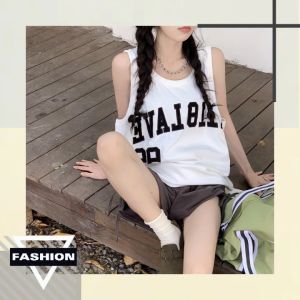 QXshop 🚚 เสื้อกล้ามสกรีน ตัวอักษร ตัวเลขฟิวเด็ก เสื้อกล้ามผ้ายืด นิ่มเด้ง สวม สบาย เสื้อกล้ามผญ 😘