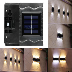 JeeYee NEW 2023 Solar LED Outdoor Wall Lamps Waterproof Home Garden Decor Light Balcony Courtyard Lights Outdoor Solar Decor Wall Lamp 太阳能户外壁灯