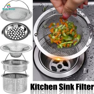 Stainless Steel Sink Filter Kitchen Food Slag Mesh Basket Metal Strainer Cover Bathtub Hair Catcher Floor Drain Stopper