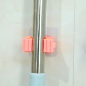 DAPAT 3PCS Gantungan Sapu Gantungan Pel Jepit Tempel Praktis Tanpa Bor