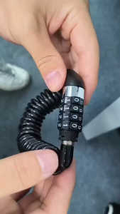 Motorcycle Helmet Locks Anti-Theft Bike Password Lock Retractable Bicycle Wheel Security Locking Chain Universal for Luggage Stroller Motorbike Scooter