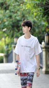 กางเกงเดี่ยวชายฟรีไซส์พิมพ์ลายการ์ตูนลายช้างผ้าแห้งเร็ว28-40นิ้ว