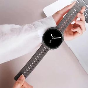 Dây Đeo Thể Thao Silicon Hai Màu Cho Galaxy Watch 9/8 40/44mm Ultra 2 47mm Classic 46mm Dây Đeo Từ Tính Tương Thích Với Samsung Galaxy