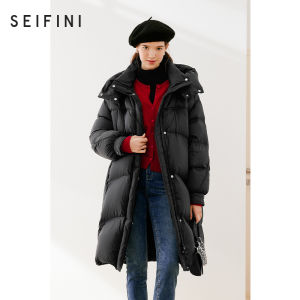 SEIFINI | Stylish Lightweight Long Down Jacket for Petite