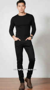 QUẦN JEANS NAM THƯƠNG HIỆU CAO CẤP VIET FASHION ĐEN TRƠN MS VF00