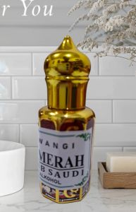minyak wangi zafaron merah botol cuba