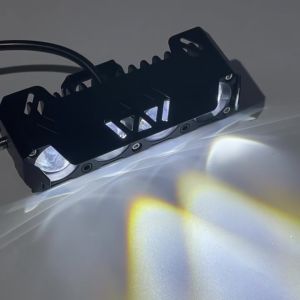 120W Double LED Mini Driving Light for Motorcycle Headlight Fog Lamp 2 Color All Weather With Free Switch