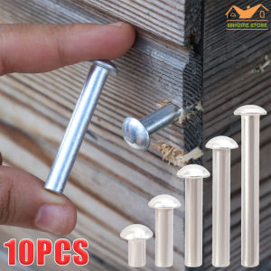 หมุดย้ำหัวกลมครึ่งวงกลม M6 10ชิ้นหมุดย้ำหัวแบนหัวกลมบางมือกระทบด้วยตนเองหมุดย้ำแบบคงที่