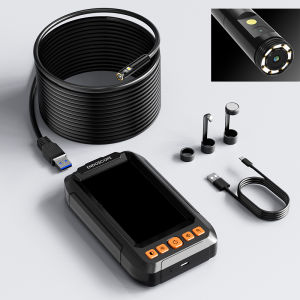 Máy Nội Soi Công Nghiệp Với Camera Đơn/kép Màn Hình 43 HD 1080P Chống Nước Kiểm Tra Hệ Thống Ống Nước Ô Tô Borescope Đầu Dò 8MM 8 Đèn LED