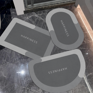 VIKAMA พรมปูพื้นห้องน้ำแบบเรียบง่าย ดูดซับน้ำได้ดี ผลิตจากพีวีซีเนื้อนุ่ม กันลื่น แห้งเร็ว เหมาะสำหรับบริเวณห้องน้ำ ทางเข้าบ้าน ตกแต่งบ้าน