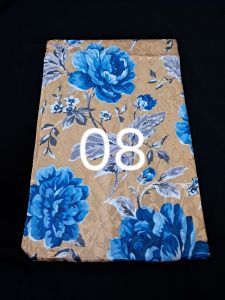 Taplak meja makan besar kursi 6 oval shabby K6 Kain Nylon Motif Bunga